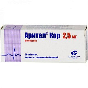 Арител Кор таблетки покрытые пленочной оболочкой 2,5 мг 30 шт.