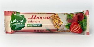Азбука здоровья Батончик Клубника в йогурте