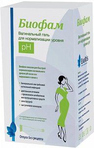 Биофам вагинальный гель для нормализации вагинальной микрофлоры 5 г туба 5 шт.