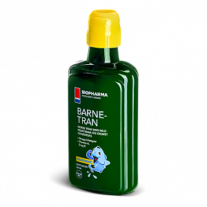 Biopharma Barne Tran Omega-3 рыбий жир для детей в виде сиропа со вкусом фруктов 250 мл