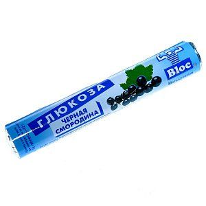 Блок Глюкоза с витамином C таблетки жевательные с ароматом черной смородины 18 шт.