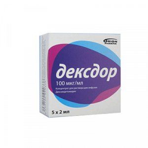 Дексдор концентрат для приготовления раствора для инфузий 100 мкг/мл ампулы 2 мл 25 шт.