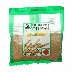 Диас (dr.dias) отруби пшеничные 200 г морковь
