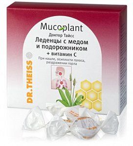 Доктор Тайсс леденцы с медом и подорожником+Витамин С 50 г