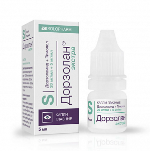 Дорзолан Экстра глазные капли  20+5 мг/мл флакон-капельница 5 мл