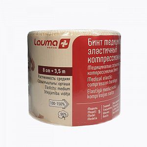 Lauma Бинт эластичный 8 смх3,5 м