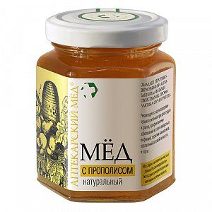 Мед аптекарский с прополисом 250 г